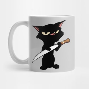 Cat With Knife Mug